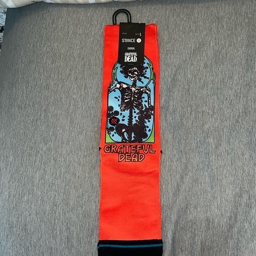 Stance x Grateful Dead Collaboration Socks, Orange Socks, SOCKS Orange, Size L